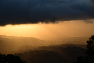 sunrise in the mountains