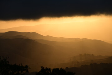 sunrise in the mountains