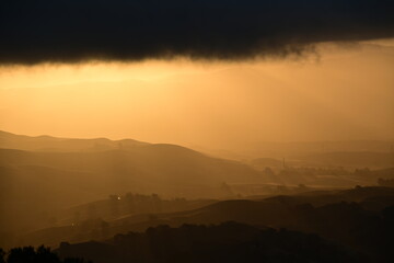 sunrise in the mountains