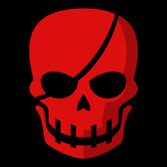 Red Pirate Skull Icon