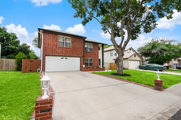 a family house with a yard