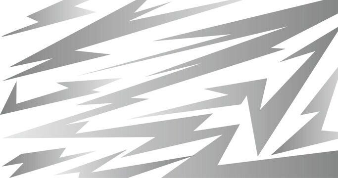 Abstract gray and white background with spikes and zigzag line pattern