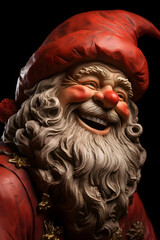 santa claus laughing at christmas 3d render