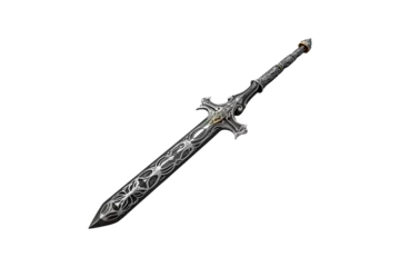 Foto op Plexiglas Medieval Viking Sword (PNG Cutout) isolated on a transparent background, AI © Creative optiplex
