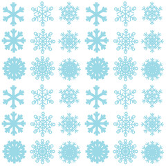 Naklejka na ściany i meble Seamless pattern with snowflakes. Vector illustration.