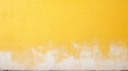 Brightly colorful concrete wall, vintage style, bright yellow cement background paint with texture details.