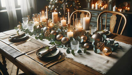 Christmas decorations, presents, generative ai