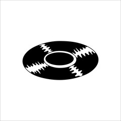 vector illustration of black disc