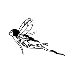 vector illustration of a fairy