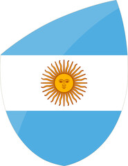 Argentina flag in rugby icon style