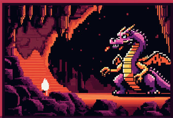 vector pixel art dragon in cartoon vector pixel art dragon in cartoon vector art of pixel art of dragon