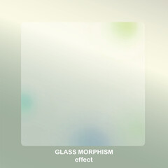 Fototapeta premium Modern background with glass morphism vector effect. Transparent glass card design. Glassmorphism trend style. Abstract banner with colored, white circles with blur and shadows. Vector illustration