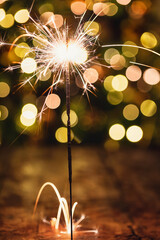 Christmas background with sparkler  - 667896911