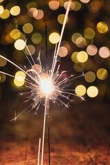 Christmas background with sparkler  - 667896917