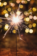 Christmas background with sparkler  - 667896922