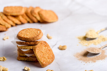 Oatmeal cookies with cashew nuts