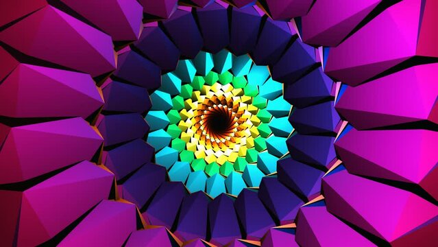 Abstract infinite loop background for meditation and chakras concepts