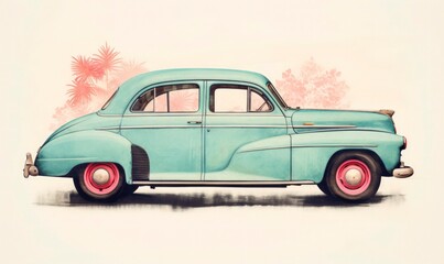 vintage car of the sky
