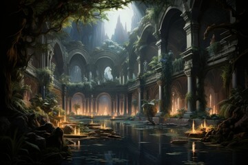 Soothing oasis spirits, granting respite and solace to weary travelers - Generative AI