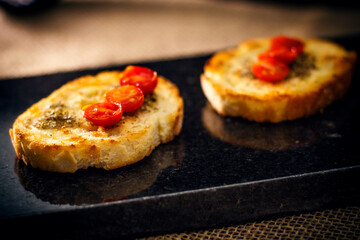 Delicious Bruschetta with tomatoes