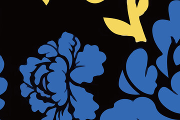 Watercolors and various flowers, chrysanthemums, roses, peonies, are beautiful