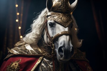 貴族風の馬,Generative AI AI画像
