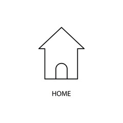 home concept line icon. Simple element illustration. home concept outline symbol design