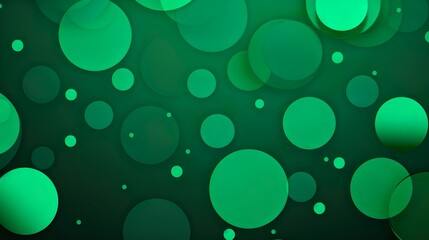 Vibrant Circles: Playful Green Polka Dot Wallpaper