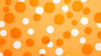 Vibrant Circles: Playful Orange Polka Dot Wallpaper