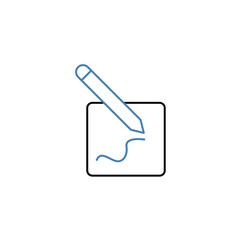 Edit concept line icon. Simple element illustration.Edit concept outline symbol design.