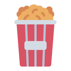 Popcorn flat icon