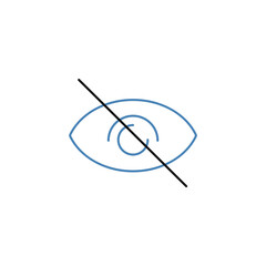 hidden concept line icon. Simple element illustration.hidden concept outline symbol design.