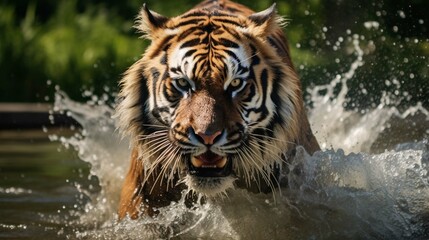 Obraz premium tiger in the water