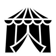 Circus Tent black solid glyph icon