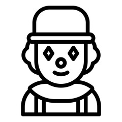 Clown outline icon