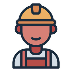 Carpenter color filled lineicon