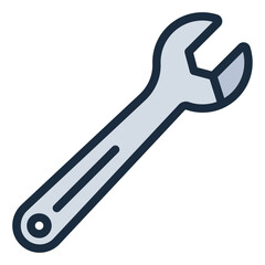 Wrench color filled lineicon