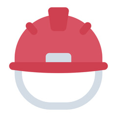 Helmet color flat icon