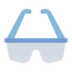 Safety Glasses color flat icon