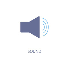 Sound concept line icon. Simple element illustration.Sound concept outline symbol design.