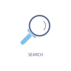 search concept line icon. Simple element illustration.search concept outline symbol design.