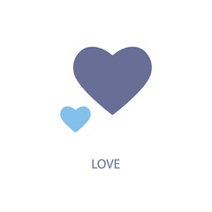 Heart concept line icon. Simple element illustration.Heart concept outline symbol design.