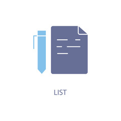 List, Menu, Checklist concept line icon. Simple element illustration.List, Menu, Checklist concept outline symbol design.