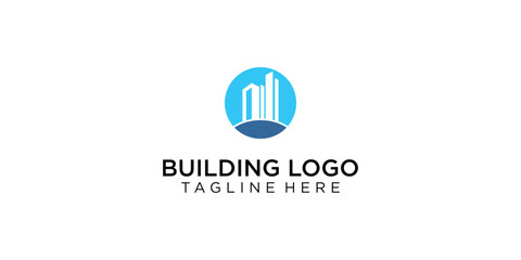 Obraz premium Creative building logo design with modern style| premium vector