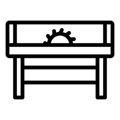 Bench Saw black outline icon