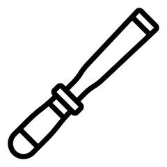 Chisel black outline icon