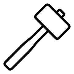 Mallet black outline icon