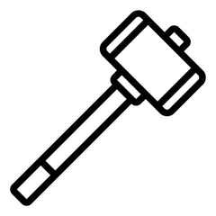 Sledgehammer black outline icon
