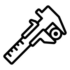 Caliper black outline icon
