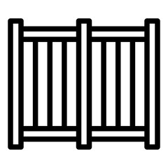 Fence black outline icon